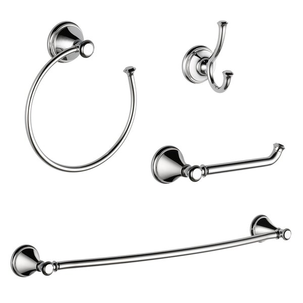 Delta Cassidy 4 Piece Bathroom Hardware Set Reviews Wayfair   Cassidy™ 4   Piece Bathroom Hardware Set 